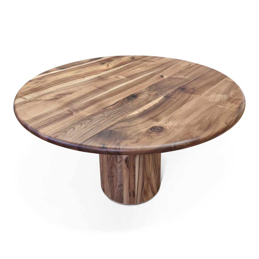 Loulou Extendable Round Walnut Dining Table