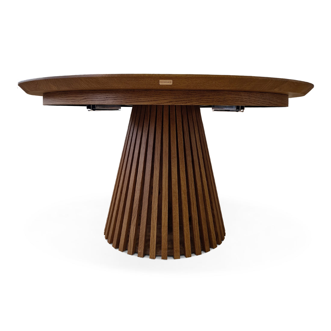 Vivien Uitbreidbare ronde eettafel in chocolade -eiken