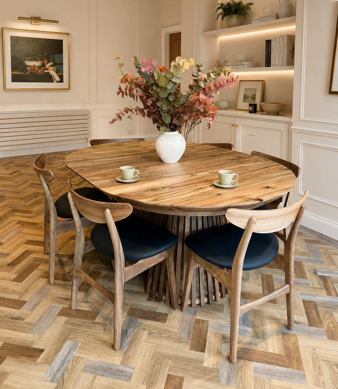 Vivien Verlengbare Ronde Eettafel van Walnoot | S10Home