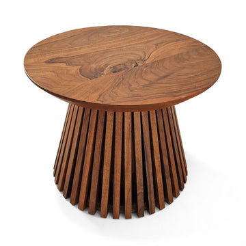Vivien Ronde salontafel van walnoot 