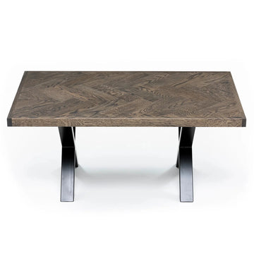 Astrid Herringbone Coffee Table in Charcoal Oak | S10 Home