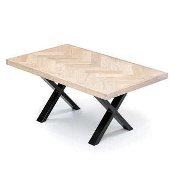 Astrid visgraat salontafel in katoen eik | massief hout | S10Home