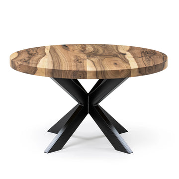 Ronde walnoten salontafel, naturel 