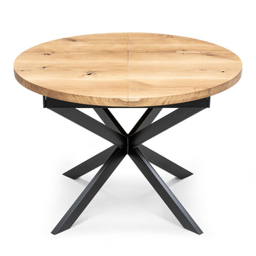 Beatrice Uitklapbare Ronde Eettafel van Eiken | Massief Hout | S10Home